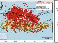 Update gempa bumi susulan gempa Flores M7.7 hingga tanggal 19 Agustus 2026. (Dok BMKG)