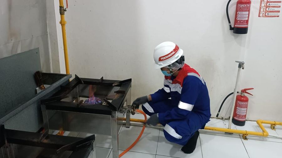 Dapur MBG atau SPPG di Yogyakarta pakai CNG. (CNBC Indonesia/Pratama)