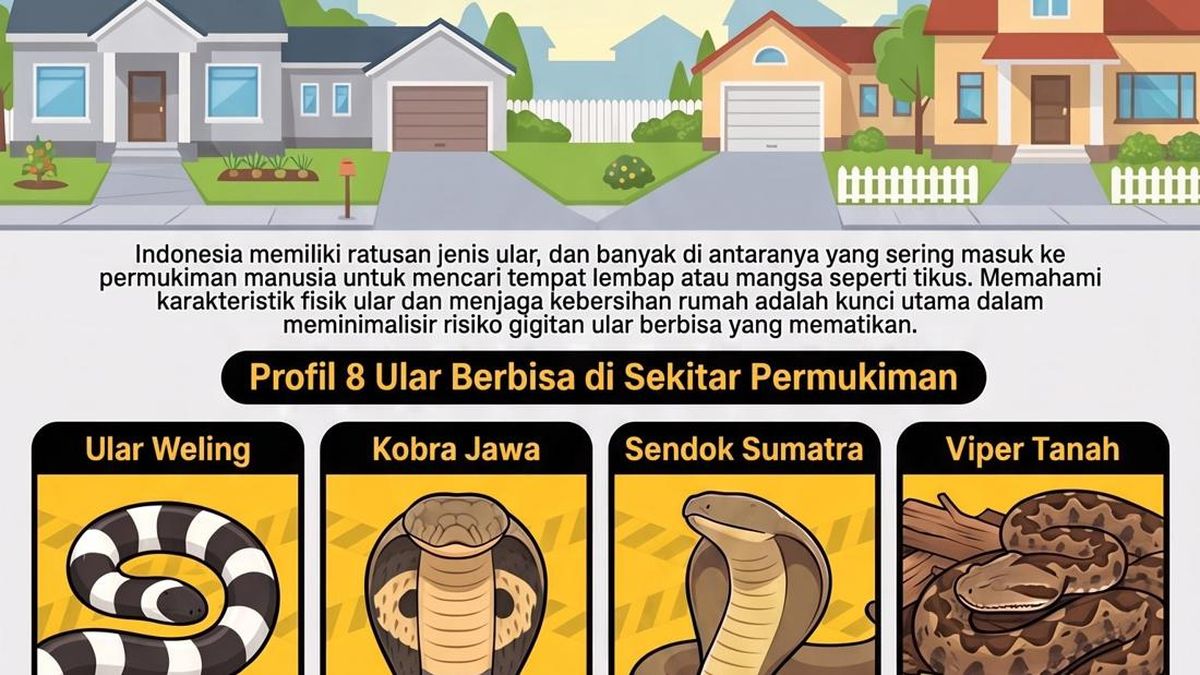 8 Ular Berbisa yang Sering Muncul di Dekat Hunian Manusia, Kenali Cirinya