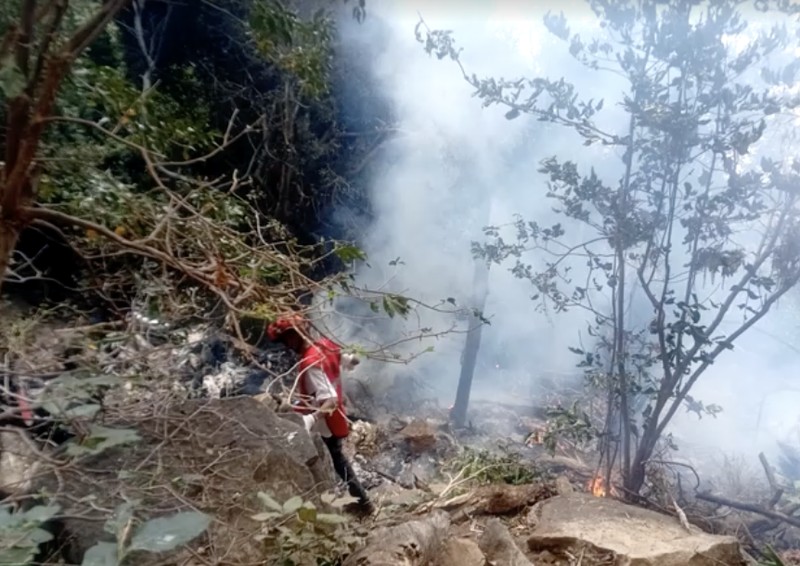 Otoritas Penerbangan Sipil Kenya mengatakan helikopter Eurocopter EC130 B4, nomor registrasi 5Y-GYM dan dioperasikan oleh Lady Lori Kenya Ltd, jatuh sekitar pukul 9:13 waktu setempat saat terbang dari Cagar Alam Loisaba ke daerah Ewasonyiro, distrik Samburu, Kenya, Kamis (20/8/2026). (via REUTERS/Kenya Red Cross)