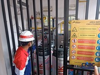 PGN memperluas pemanfaatan CNG baik jaringan gas maupun tabung di Sleman, Yogyakarta, Kamis (20/8/2026). (CNBC Indonesia/Pratama Guitarra)