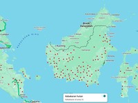 Titik Kebakaran Hutan Google Maps. (Google Maps)