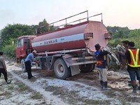 BPBD bersama tim gabungan berusaha memadamkan karhutla di Kabupaten Bulungan, Provinsi Kalimantan Utara, Selasa (18/8/2026). (Dok. BPBD Kabupaten Bulungan)