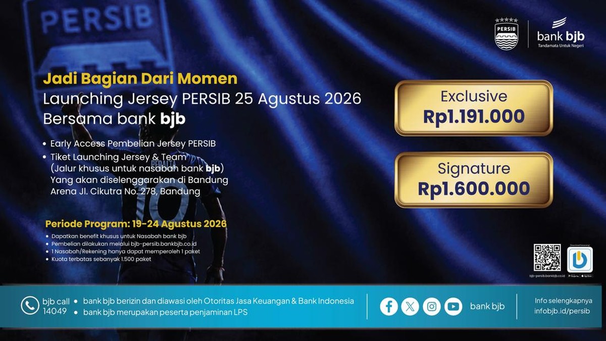Ekslusif! bank bjb Buka Early Access Jersey PERSIB 2026/2027