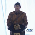 Ketua Satgas Perumahan (Hunian), Hashim Djojohadikusumo menyampaikan sambutan saat groundbreaking hunian terjangkau di kawasan dekat Stasiun Manggarai, Jakarta, Jumat (21/8/2026). (CNBC Indonesia/Faisal Rahman)