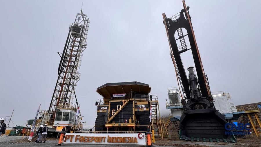 PT Freeport Indonesia (PTFI) memiliki area pertambangan tembaga terbesar di dunia. (CNBC Indonesia/Firda Dwi Muliawati)