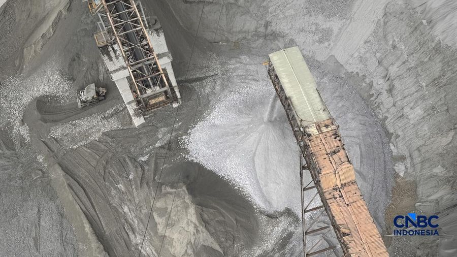 PT Freeport Indonesia (PTFI) memiliki area pertambangan tembaga terbesar di dunia. (CNBC Indonesia/Firda Dwi Muliawati)