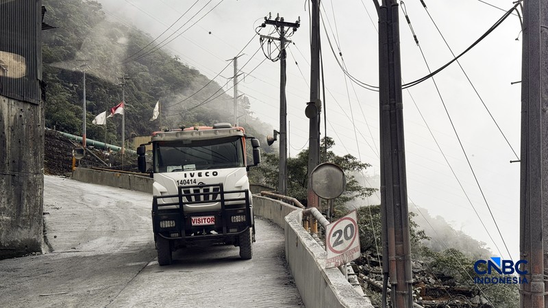 PT Freeport Indonesia (PTFI) memiliki area pertambangan tembaga terbesar di dunia. (CNBC Indonesia/Firda Dwi Muliawati)