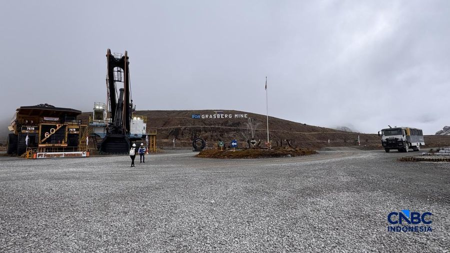 PT Freeport Indonesia (PTFI) memiliki area pertambangan tembaga terbesar di dunia. (CNBC Indonesia/Firda Dwi Muliawati)