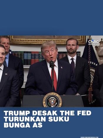 Presiden Donald Trump kembali mengkritik bank sentral Amerika Serikat atau The Fed karena dinilai belum cukup agresif menurunkan suku bunga.