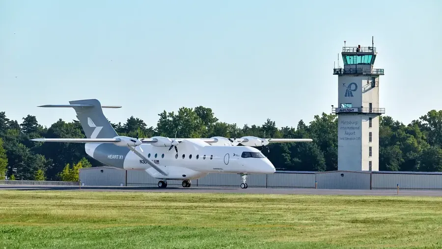 Pesawat demonstrator listrik-baterai X1 buatan Heart Aerospace. (Dok. heartaerospace.com)