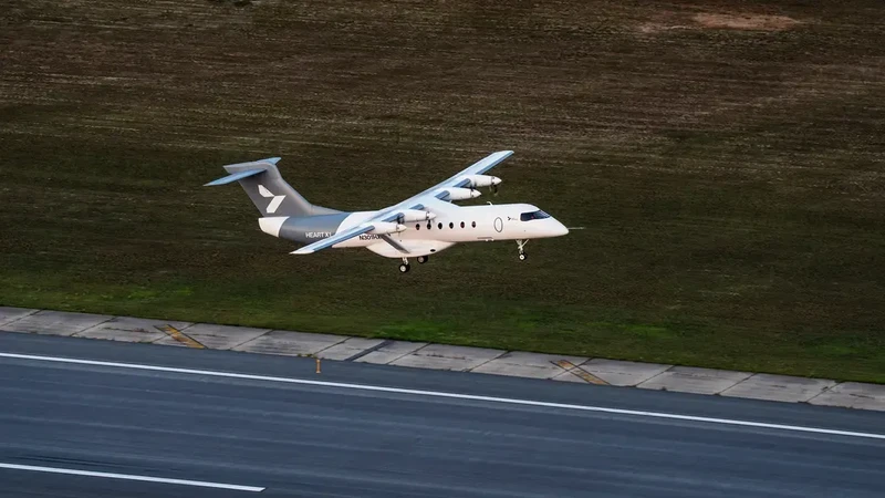 Pesawat demonstrator listrik-baterai X1 buatan Heart Aerospace. (Dok. heartaerospace.com)