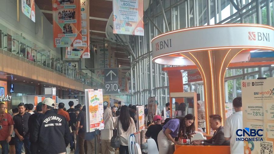 PT Bank Negara Indonesia (Persero) Tbk atau BNI menghadirkan Program Lelang rejeki wondr BNI dalam gelaran BNI wondrX 2026 di ICE BSD, Tangerang, Banten. (CNBC Indonesia/Khoirul Anam)