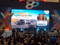 PT Bank Negara Indonesia (Persero) Tbk atau BNI menghadirkan Program Lelang rejeki wondr BNI dalam gelaran BNI wondrX 2026 di ICE BSD, Tangerang, Banten. (CNBC Indonesia/Khoirul Anam)