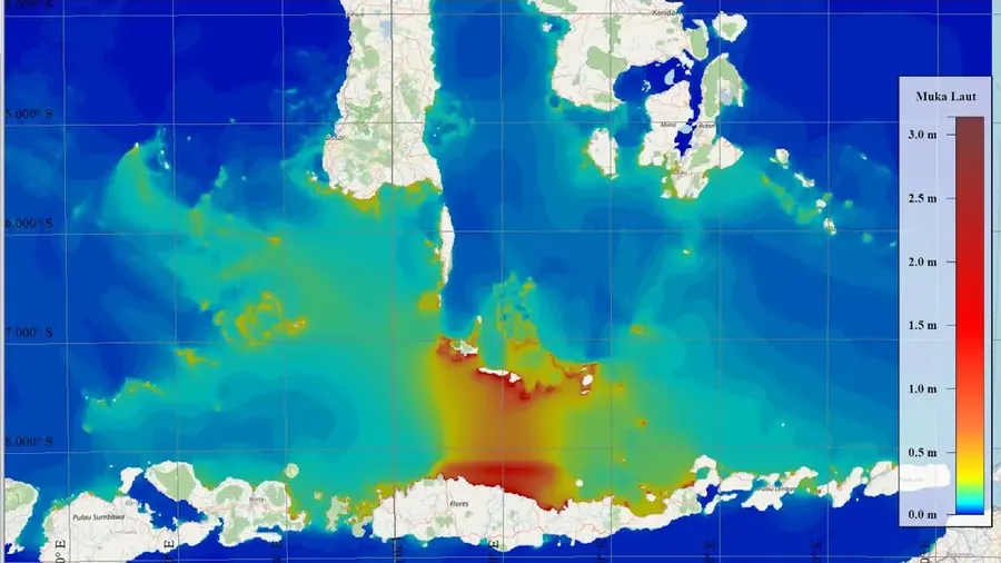 BRIN Analisis Gempa Flores 1992 dan 2026, Magnitudo Serupa, Potensi Tsunami Berbeda. (Dok. BRIN)