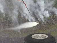 Operasi water bombing untuk pemadaman karhutla di Kalimantan Tengah, Minggu (23/8). (Dok. BNPB)