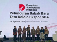 Peluncuran Babak Baru Tata Kelola Ekspor SDA di Wisma Danantara Indonesia, Jakarta, Senin (24/8/2026). (CNBC Indonesia/Romys Binekasri)