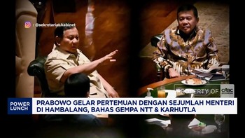 Prabowo Gelar Pertemuan Dengan Sejumlah Menteri di Hambalang, Bahas Gempa NTT & Karhutla