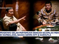 Prabowo Gelar Pertemuan Dengan Sejumlah Menteri di Hambalang, Bahas Gempa NTT & Karhutla
