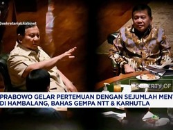 Prabowo Gelar Pertemuan Dengan Sejumlah Menteri di Hambalang, Bahas Gempa NTT & Karhutla