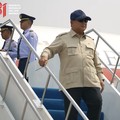 Presiden Prabowo Tiba di Palembang Turun Langsung Tangani Karhutla, Senin (24/8/2026). (Tangkapan layar youtube Setpres RI)