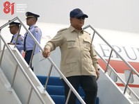 Presiden Prabowo Tiba di Palembang Turun Langsung Tangani Karhutla, Senin (24/8/2026). (Tangkapan layar youtube Setpres RI)