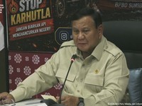 Presiden Prabowo Tiba di Palembang Turun Langsung Tangani Karhutla, Senin (24/8/2026). (Tangkapan layar youtube Setpres RI)
