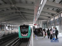 Suasana jelang beroperasinya Stasiun LRT Jakarta Manggarai, di Jakarta Senin (24/8/2026). (CNBC Indonesia/Faisal Rahman)