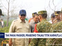 Tak Pakai Masker, Prabowo Tinjau Titik Karhutla di Kalbar