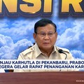 Tinjau Karhutla di Pekanbaru, Prabowo Gelar Rapat Penanganan Karhutla