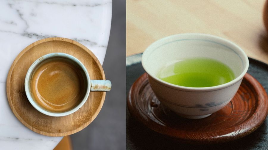 Foto Kombinasi Kopi-Teh Hijau. (Pexels)