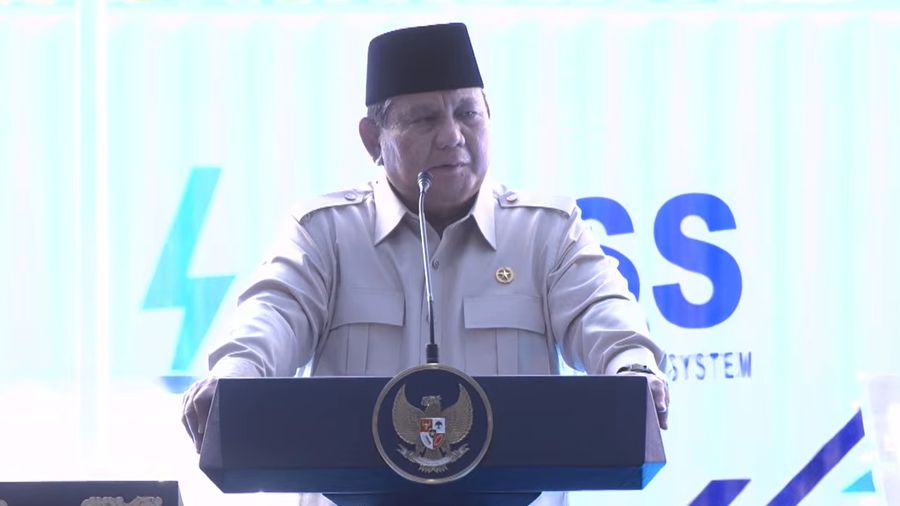 Presiden RI Prabowo Luncurkan Program PLTS 100 GWp, Kab. Jembrana, 25 Agustus 2026. (Tangkapan Layar Youtube Sekretariat Presiden)