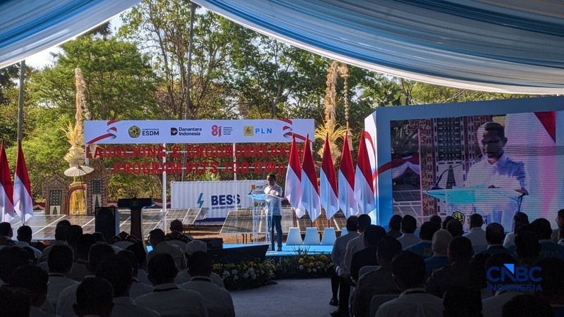 Presiden Prabowo Luncurkan Program PLTS 100 GWp, Kab. Jembrana, 25 Agustus 2026. (Tangkapan Layar Youtube)