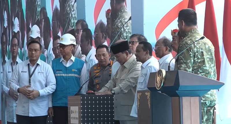 Presiden Prabowo Luncurkan Program PLTS 100 GWp, Kab. Jembrana, 25 Agustus 2026. (Tangkapan Layar Youtube)