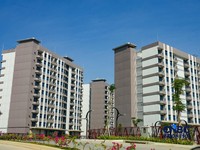 Rumah Susun (Rusun) Aparatur Sipil Negara (ASN) di dalam Kawasan Inti Pusat Pemerintahan (KIPP) Ibu Kota Nusantara (IKN), Penajam Paser Utara, Kalimantan Timur, Jumat (14/8/2026). (CNBC Indonesia/Tias Budiarto)