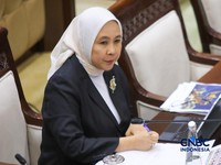 Calon Deputi Gubernur Senior Bank Indonesia (BI), Aida S. Budiman saat menjalani Uji Kelayakan atau Fit and Proper Test di Gedung DPR/MPR RI, Jakarta, Rabu (26/8/2026). (CNBC Indonesia/Faisal Rahman)
