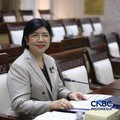 Calon Gubernur Bank Indonesia (BI), Destry Damayanti saat menjalani Uji Kelayakan atau Fit and Proper Test di Gedung DPR/MPR RI, Jakarta, Rabu (26/8/2026). (CNBC Indonesia/Faisal Rahman)