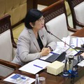 Calon Gubernur Bank Indonesia (BI), Destry Damayanti saat menjalani Uji Kelayakan atau Fit and Proper Test di Gedung DPR/MPR RI, Jakarta, Rabu (26/8/2026). (CNBC Indonesia/Faisal Rahman)