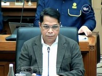 Komisi XII RDP dengan dirjen ESDM RI, dengan kepala SKK MIgas, Ketua BPH Migas dan Dirut pertamina, Rabu (26/8/2026). (Tangkapan layar youtube TVR Parlemen)