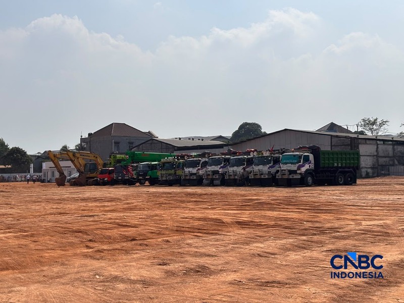 Lahan proyek Pengolahan Sampah menjadi Energi Listrik (PSEL) di Kota Bekasi. Proyek dengan nilai investasi Rp3 Triliun ini bisa mengolah 500.000 ton sampah per tahun, Rabu (26/6/2026). (CNBC Indonesia/Firda Dwi Muliawati)