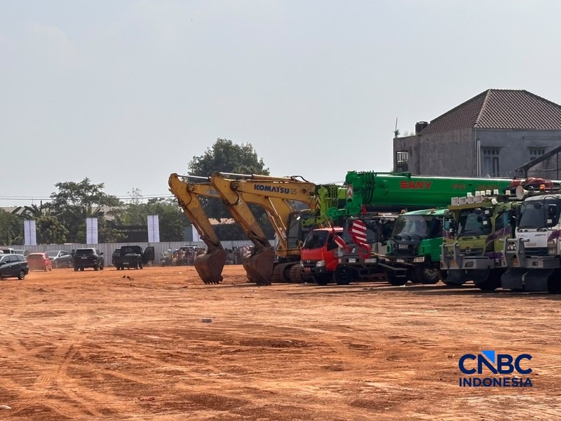 Lahan proyek Pengolahan Sampah menjadi Energi Listrik (PSEL) di Kota Bekasi. Proyek dengan nilai investasi Rp3 Triliun ini bisa mengolah 500.000 ton sampah per tahun, Rabu (26/6/2026). (CNBC Indonesia/Firda Dwi Muliawati)