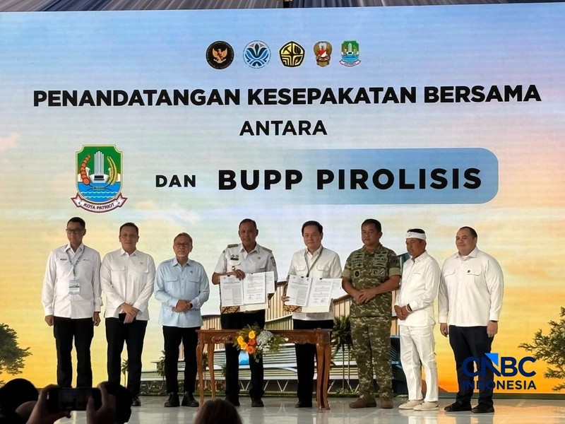 Lahan proyek Pengolahan Sampah menjadi Energi Listrik (PSEL) di Kota Bekasi. Proyek dengan nilai investasi Rp3 Triliun ini bisa mengolah 500.000 ton sampah per tahun, Rabu (26/6/2026). (CNBC Indonesia/Firda Dwi Muliawati)