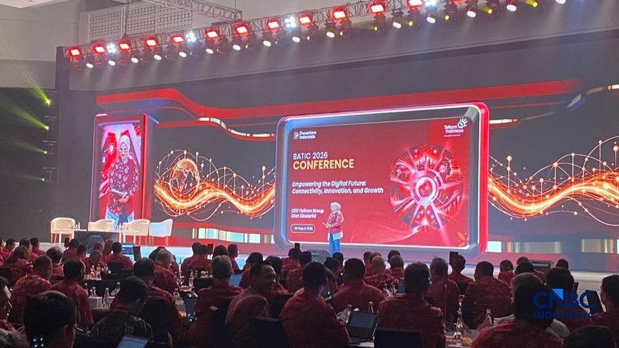 Pembukaan Bali Annual Telkom International Conference (BATIC) 2026 di Nusa Dua Bali, Rabu (26/8/2026). (CNBC Indonesia/Novina Putri Bestari)