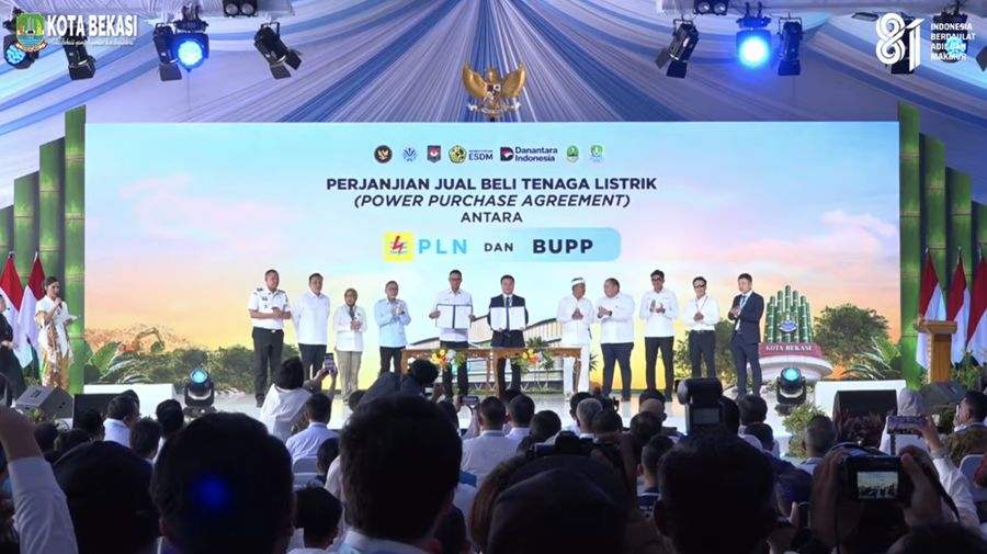 Peresmian Pembangunan PSEL Kota Bekasi, Rabu (26/8/2026). (Tangkapan layar youtube @Pemerintah Kota Bekasi)