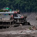 Rumah-rumah yang rusak akibat banjir bandang di Trishuli, Distrik Nuwakot, Nepal, pada 26 Agustus 2026. (REUTERS/Navesh Chitrakar)