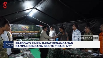 Tiba di NTT, Prabowo Pimpin Rapat Penanganan Dampak Bencana