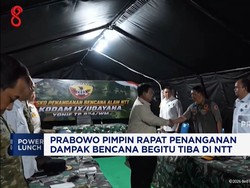 Tiba di NTT, Prabowo Pimpin Rapat Penanganan Dampak Bencana