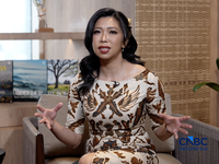 Direktur Utama InJourney, Maya Watono dalam program CNBC Indonesia Closing Bell di Jakarta, Kamis (27/8/2026). (CNBC Indonesia TV)