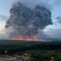 Drone jarak jauh Ukraina dilaporkan menghantam gudang milik Wildberries, peritel daring terbesar di Rusia, untuk kedua kalinya dalam waktu lebih dari sebulan, Kamis (27/8/2026). (SOCIAL MEDIA via REUTERS/SOCIAL MEDIA)