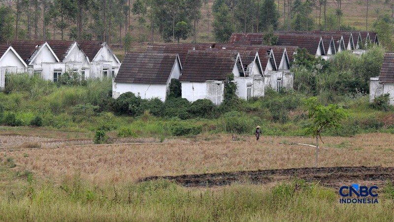 Kekeringan lahan pertanian di Jonggol, Kab Bogor, Jawa Barat, Kamis, (27/8/2026).